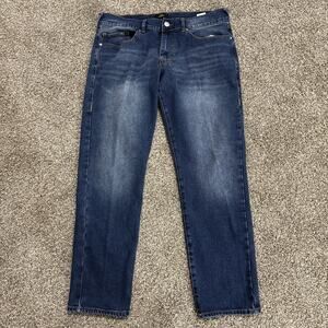 True Religion Men’s Size 36x31 Blue GENO Relaxed Slim Jeans Denim Classic Stitch